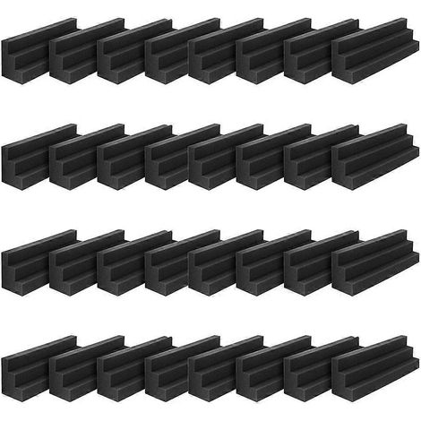 32 panneaux acoustiques d'angle pour studio ou théâtre, piège à basses, mousse isolante phonique. (1/5)
