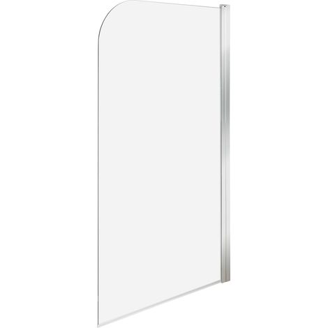 Schermo da bagno minimalista per doccia in vetro temperato regolabile 140 x 80 cm Argento Lapan