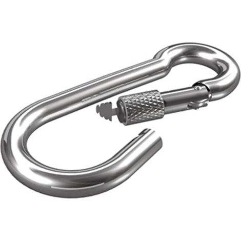 [NEUWERTIG] B-Ware Dörner Helmer Karabinerhaken Verschluss Edelstahl A2 80mm 6 St Universalzubehör
