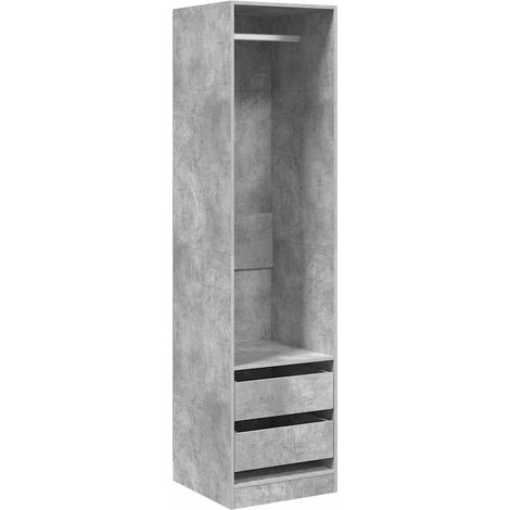 Maison Exclusive - Armadio Cassetti Grigio Cemento 50x50x200 cm Legno Multistrato (1/5)