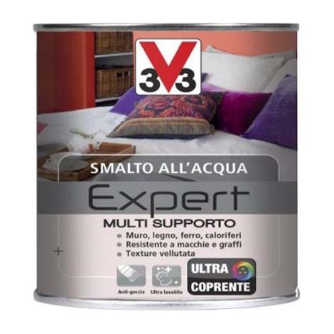 Smalto multisupporto V33 500 ml NERO smalti all’acqua da interno