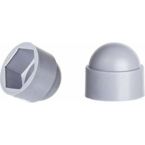 （Gris）Cache-écrous M10 pour clé de 17， 100 pcs.
