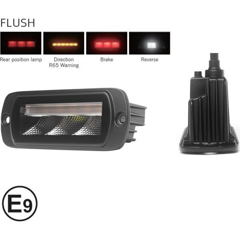 Feu arrière LED multifonction Promolink – feux de position / clignotant / feu de recul / feux de détresse, 4 fonctions, IP65/IP6