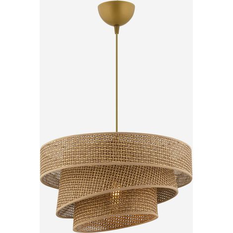 Pendelleuchte mit Baumwoll-Lampenschirm Couper - Beige (1/5)