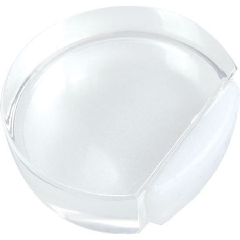 Butoir de porte sol auto-adhésif - Protection pour les murs et les meubles sur tous les sols durs - Transparent - Lot de 2 pièces semi-rondes