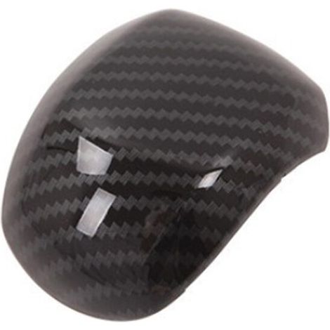 Copertura per pomello del cambio auto in fibra di carbonio, cornice decorativa, adesivo per interni (1/3)