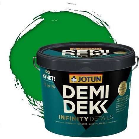 JOTUN - Peinture Bois, Lasure Opaque Satinée - RAL 6037 - Vert Pur - 3L (1/2)