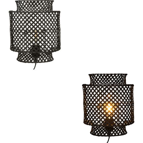 Applique bambou Liby noir D23 Atmosphera (1/4)