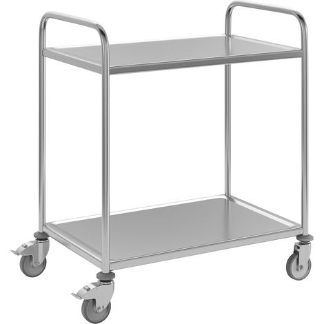 FRANKEL kaiserkraft, Chariot de service en inox, 2 niveaux, (1/5)