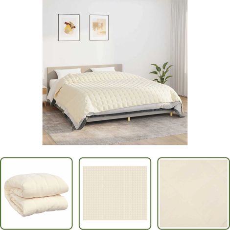 Sommeil - Couverture lestée Crème clair 220x260 cm 15 kg Tissu (1/5)