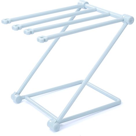 Toallero, soporte para toallitas, toallero plegable, estante vertical para guardar trapos de cocina, organizador de trapos de cocina plegable (azul) (1/5)