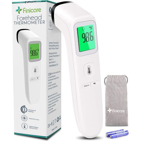 [JAMAIS UTILISÉ] Thermomètre sans contact pour adultes et enfants, thermomètre numérique précis pour bébé, alarme de fièvre et mode silencieux, mode front et objet 2 en 1 (1/4)