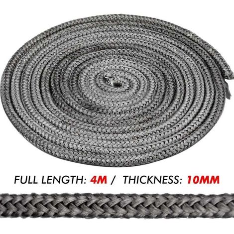 Guarnizione per sportello di stufa a legna in fibra di vetro da 10 mm, resistente a 550 °C, guarnizione per camino 4M - ALTRO (1/3)
