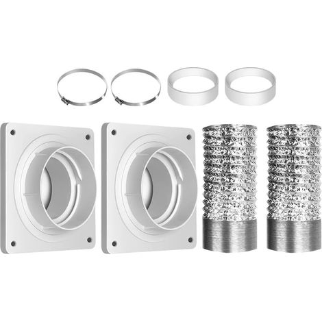 Kit Condenseur Sèche-Linge 4 Pouces Tuyau 1,5m Kit Condenseur(1.5m) Compatible majeures, tuyau 1,5m, pour bride murale, joint étanche, incluses (1/5)