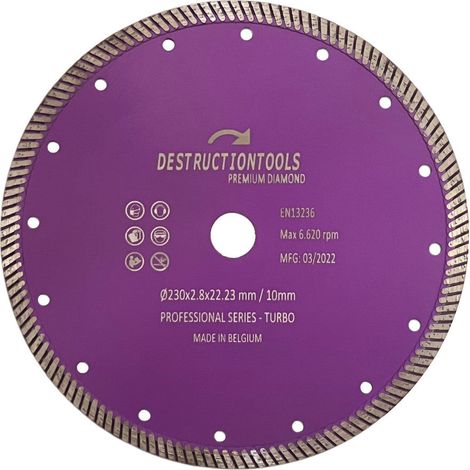 Lame de scie diamantée 230 mm x 22,23 mm Turbo series (1/2)
