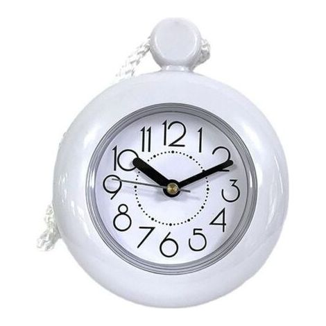 Wasserdichte Duschuhr fürs Badezimmer, Hängeuhr fürs Schlafzimmer, multifunktional, analoge Quarzuhr, Aufhängehalterung, 11,5 cm Durchmesser (1/5)