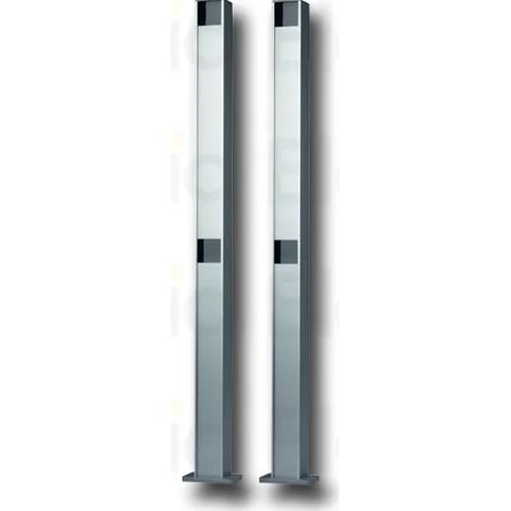 nice 2 pcs colonnette aluminium h=1000mm pour 2 photocellules moyen/grand era post pph2