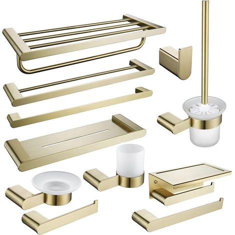 Gold Stainless Steel Bathroom Pendant Set (1/5)