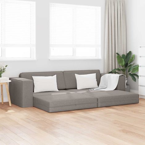 Schlafsofa Taupe 245 x 78 x 77 cm Stoff