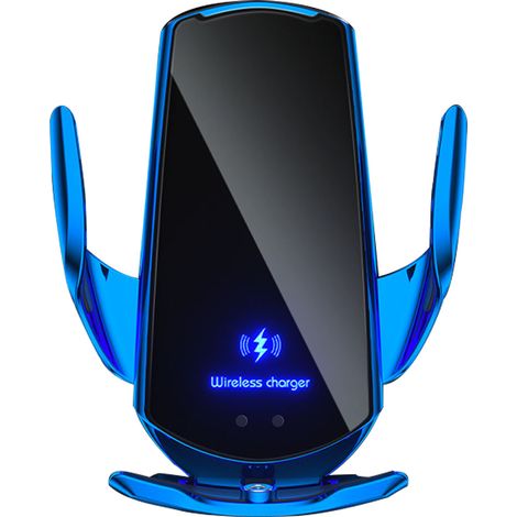 Support Téléphone Portable Sans Fil Voiture - Chargeur Induction Automatique Ouverture Fermeture - Support Rotatif 360° - Compatible Tous Smartphones - 1 Pièce (1/5)