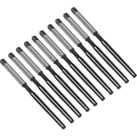 10 Stück US-Standard-Handreibahlen 9SiCr Handfräser-Werkzeug für präzises Reiben 1/8 Zoll (1/5)