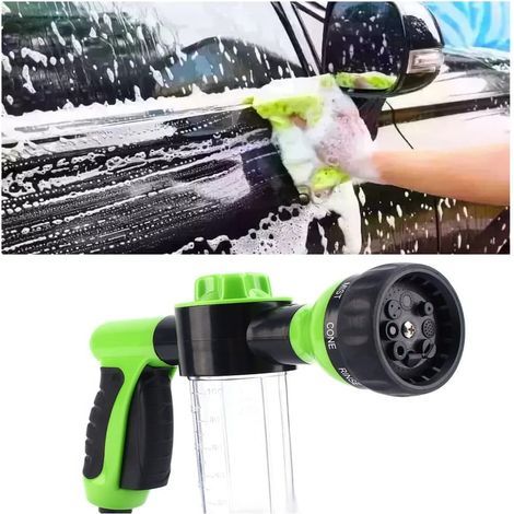 Buse de pulvérisation de pistolet de lavage Pistolet à eau en mousse voiture pour canon à mousse tuyau pulvérisateur distributeur Blaster pistolet de lavage 8 modèles d'arrosage lavage nettoyage (1/5)