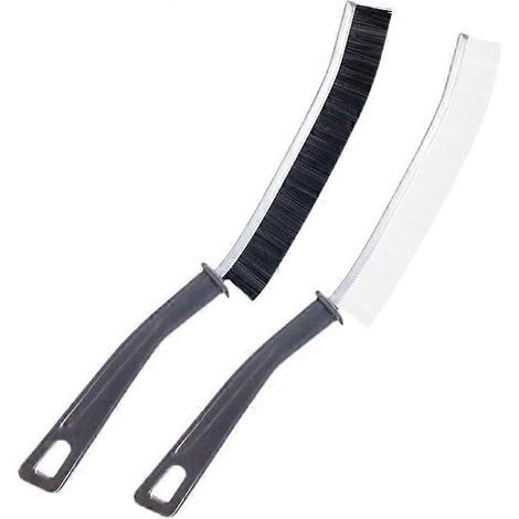 Lot de 2 brosses de nettoyage pour joints, outils de nettoyage pour les rainures et les petits joints des portes et fenêtres, brosse de nettoyage multifonctionnelle pour les rainures et les fentes de (1/5)