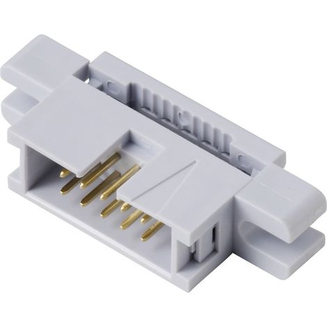 TRU COMPONENTS TC-13537804 Pfosten-Steckverbinder mit Befestigungsflansch Rastermaß: 2.54 mm Polzahl