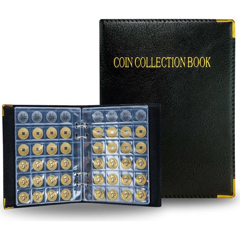 Album de collection de monnaie, JWSWO, 360 pièces avec 2 dimensions différentes, PU, noir