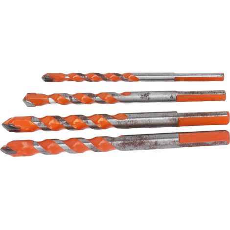 Dreieckbohrer 6 mm, 8 mm, 10 mm, 12 mm, Mehrzweck-Hartmetallbohrer für Fliesen, Beton, Ziegel, Glas, Präzisionsbohrungen (1/5)