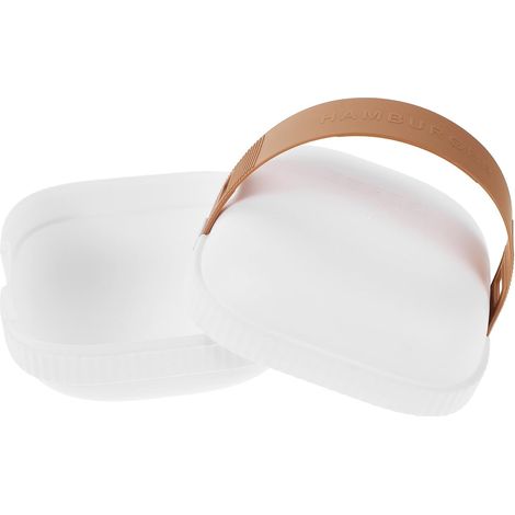 Sac à lunch en plastique blanc, idéal pour organiser ses repas au travail, à l'école, en pique-nique ou en voyage.-AquaForge (1/5)