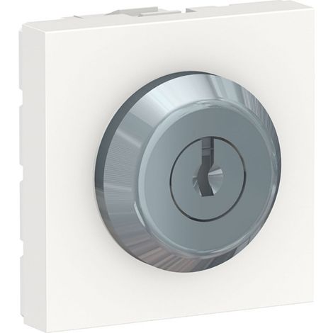 commande à clé - 3 positions - 2 modules - 10a - blanc - schneider unica nu373118 (1/2)