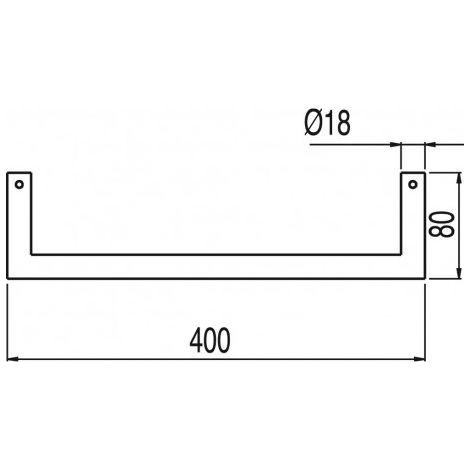 Porte‑serviette 400 mm. - TRES 11463601 (1/3)