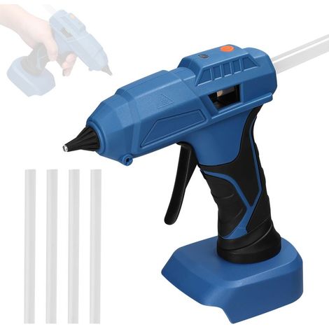 Machine à colle thermofusible sans fil professionnelle, portable, pour usage domestique, kits d'outils de réparation et de bricolage avec bâtonnets de colle. (1/5)