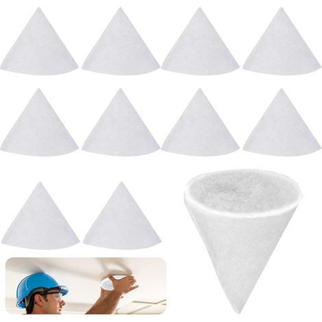 Lot de 10 filtres coniques DN 125 G4 - Filtre de rechange pour système de ventilation - Filtre conique pour valve d'échappement - Diamètre : 125 mm - Longueur : 180 mm - Épaisseur : 8 mm - Filtre non