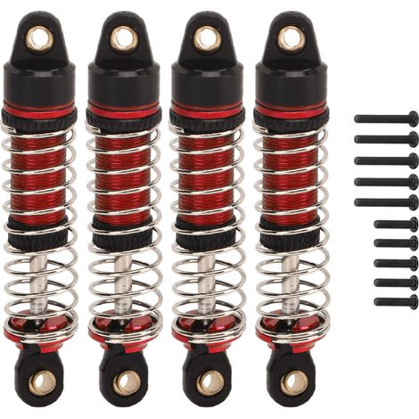 4 amortisseurs en alliage d'aluminium pour voiture RC Traxxas 1/18, pièces de rechange rouges (1/5)