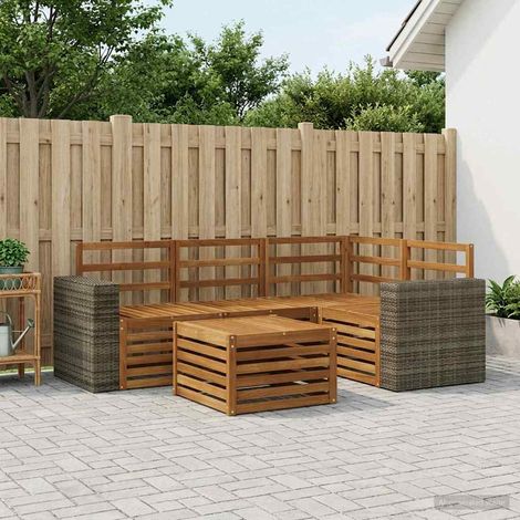 vidaXL Outdoor Sofa Set 5 pcs Natural Polyester (1/5)
