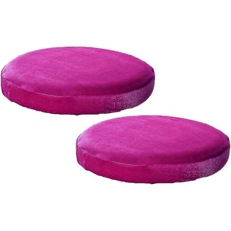 Lot de 2 housses de tabouret rondes extensibles et lavables pour salle à manger, salon, bar ou chaise de bar. (1/3)