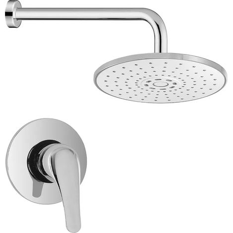 Kit doccia Kant completo di miscelatore a incasso con braccio doccia e soffione tondo (1/5)