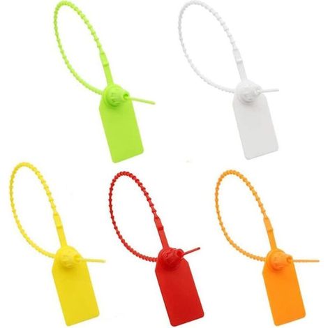 100 Pieces Etiquettes Serre-cables en Plastique, Etiquettes Cable, Collier de Serrage Plastique, Cable Zip Liens étiquettes pour Vêtements Chaussures Sacs Logistique Transport (1/5)