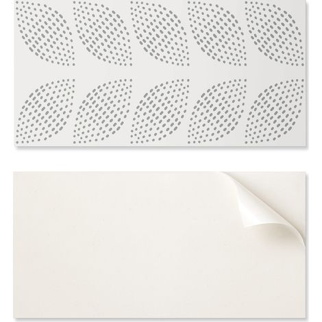 Azulejos de vinilo autoadhesivos para ba帽o con estampado de hojas y puntos, 10x40x20 cm