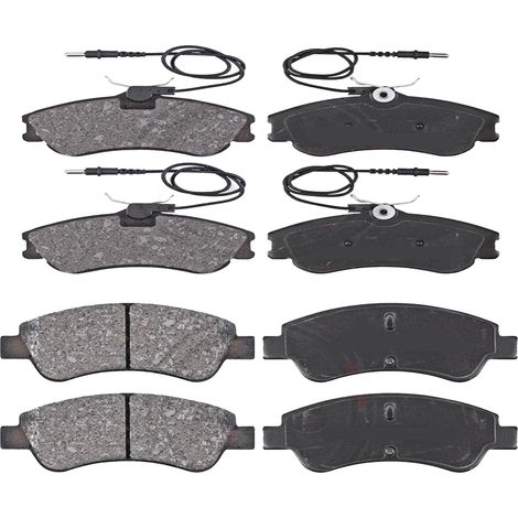 KIT PASTIGLIE FRENO ANTERIORI E POSTERIORI compatibile con CITROEN BERLINGO (ER,EC,K9) / PASTIGLIE FRENANTI AUTO OEM FDB4765,FDB4680 / SOSTITUZIONE DIRETTA / BASSA POLVERE / SILENZIOSO
