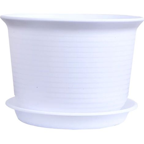Pot de fleurs épais pour intérieur et extérieur avec soucoupe (1/5)