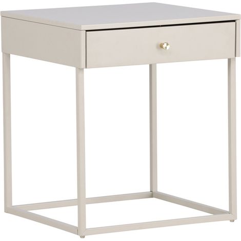 Table de Chevet Avec Tiroir "Bakal" 50cm Beige (1/5)