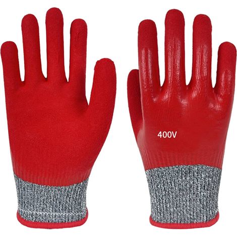 Gants D Isolation Électrique - 400 V - Pour Travaux Électriques Boîte À Fusibles Maintenance - 1 Paire (1/5)
