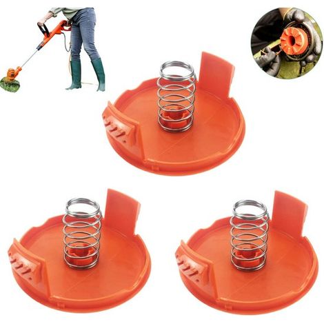 pièces - Ressorts de rechange pour couvercle de bobine - Accessoires pour tondeuse à gazon - Couvercles de bobine pour débroussailleuse - Ressorts de rechange pour couvercles de bobine (1/4)