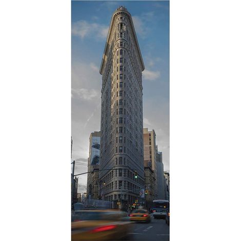 Sticker Porte Effet 3D - Autocollant Trompe l'œil - Décoration Cuisine, Salon, Chambre, Salle de bain - Style Papier peint pour les murs - building - 204 x 83 cm (1/5)