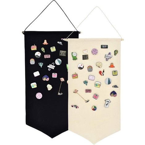 Wandschmuckbox, Aufbewahrungsbox, Stoffdisplay, Emaillierte Nadelhalter, Kettenschlaufe-Etikett