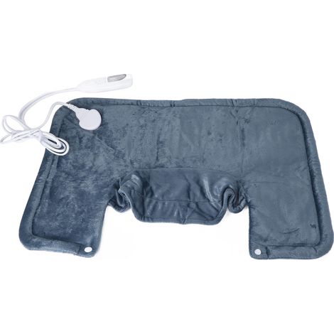Titre : Châle/couverture chauffante pour le cou avec 6 réglages de température, minuterie, protection chauffante électrique douce pour le cou, idéale pour l’hiver, prise standard européenne 220 V