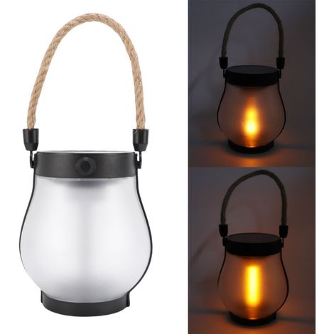 Lanternes solaires à flamme vacillante, lumière Rechargeable, décoration de paysage réaliste, allée, Patio (1/5)
